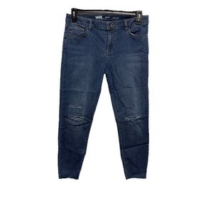 Vans Skinny Jeans Mens 30x30 Blue Distressed Stretch Denim